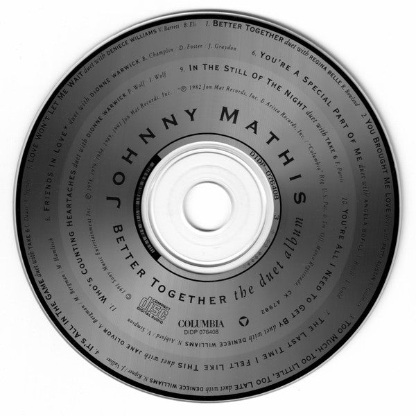 Johnny Mathis : Better Together - The Duet Album (CD, Album)