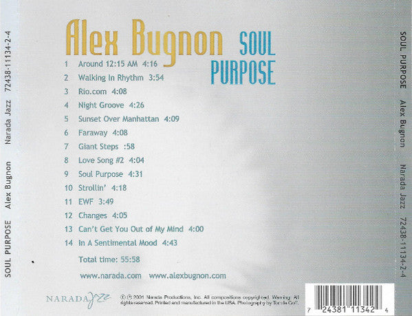 Alex Bugnon : Soul Purpose (CD, Album)