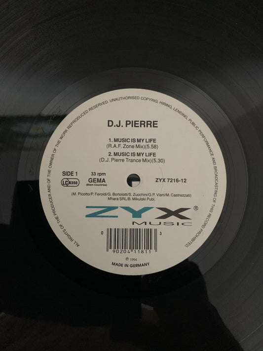 DJ Pierre (2) : Music Is My Life (12")