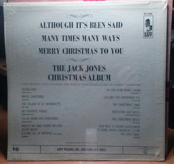 Jack Jones : The Jack Jones Christmas Album (LP)