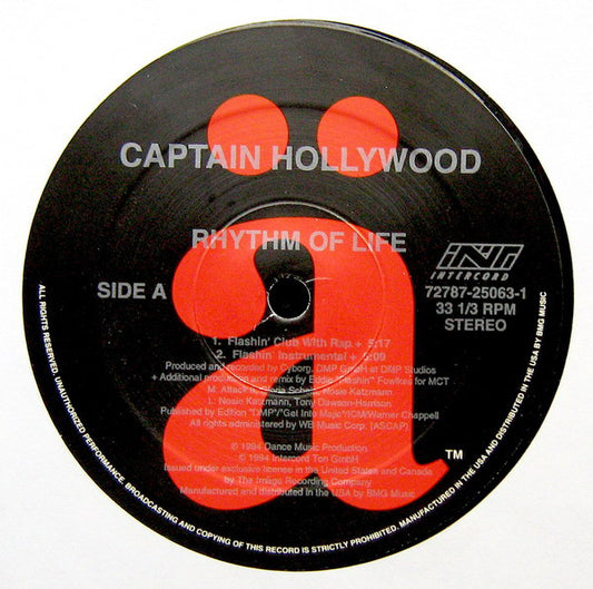 Captain Hollywood Project : Rhythm Of Life (12", Maxi)
