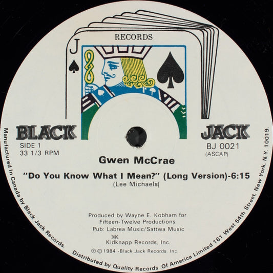 Gwen McCrae : Do You Know What I Mean? (12")