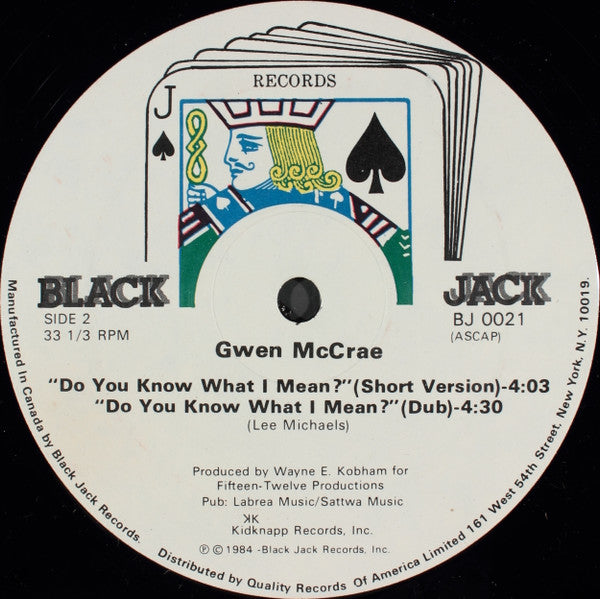 Gwen McCrae : Do You Know What I Mean? (12")