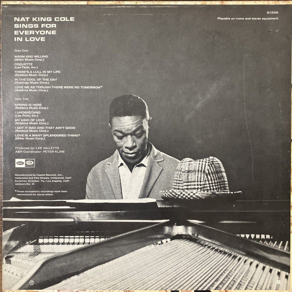 Nat King Cole : My Kind Of Love (LP, Comp, Club)