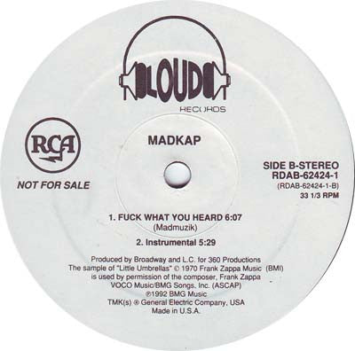Mad Kap : Ph*ck What You Heard (12", Promo)