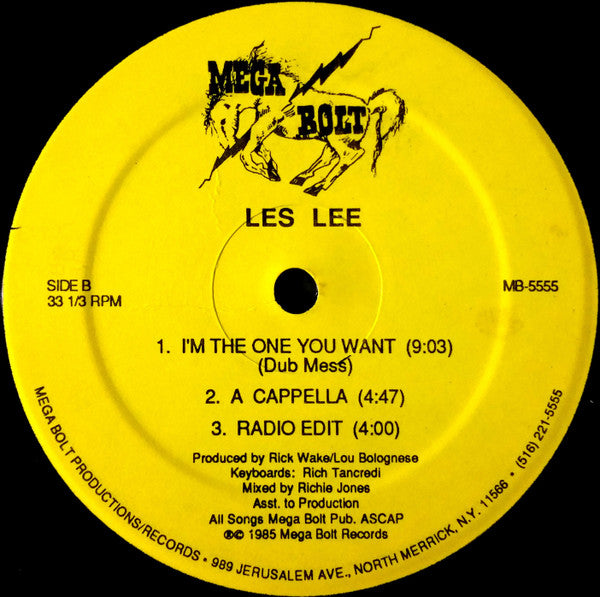 Les Lee : I'm The One You Want (12")