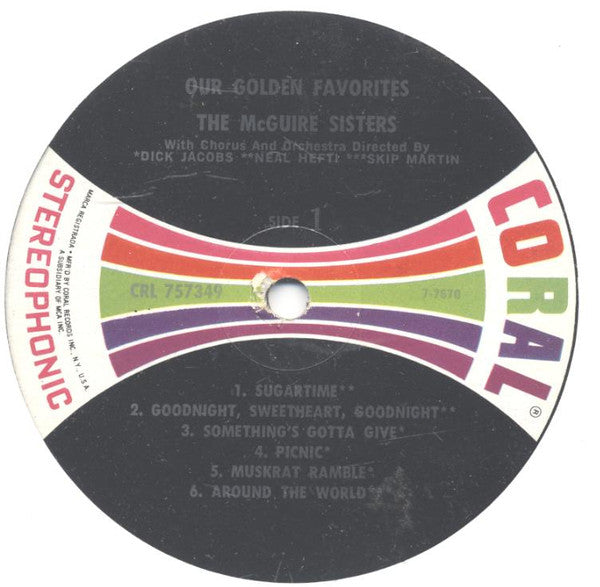 McGuire Sisters : Our Golden Favorites (LP, Comp)