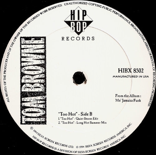 Tom Browne : Jam Fo' Real / Too Hot (12", Maxi)