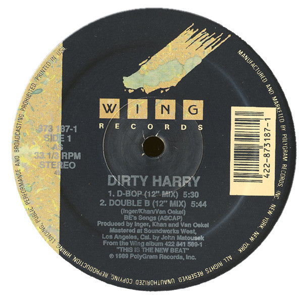 Dirty Harry / Pick A Number : D'Bop / Double B / Groovy (12")