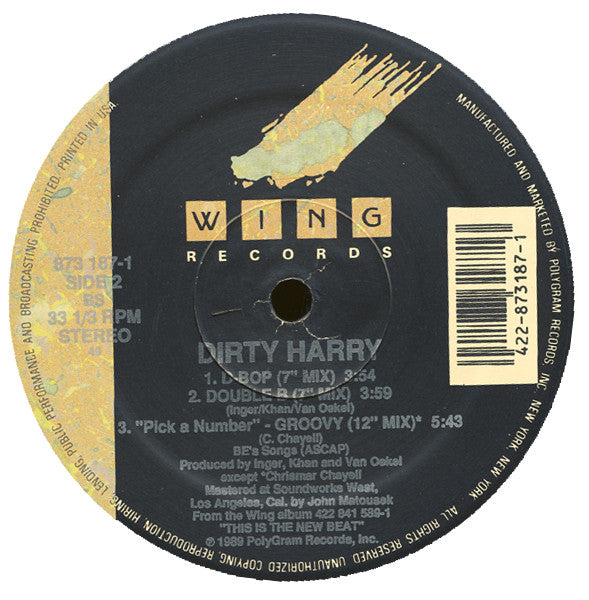 Dirty Harry / Pick A Number : D'Bop / Double B / Groovy (12")