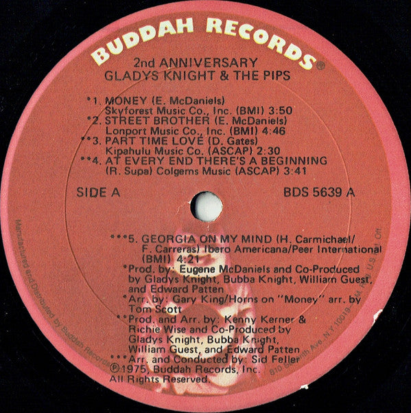 Gladys Knight And The Pips : 2nd Anniversary (LP, Album)