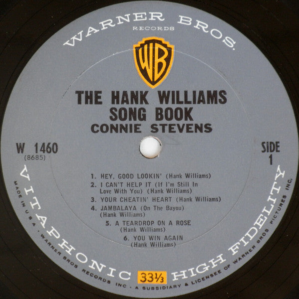 Connie Stevens : The Hank Williams Song Book (LP, Album, Mono)