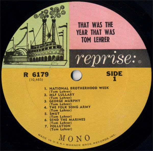 Tom Lehrer : That Was The Year That Was (LP, Album, Mono)