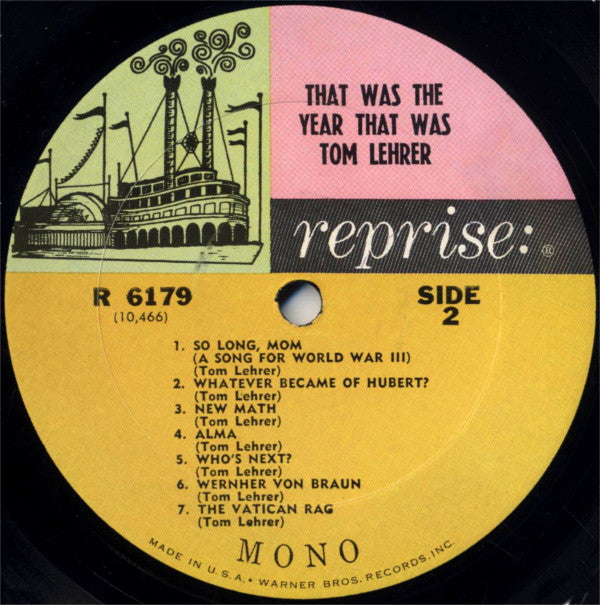 Tom Lehrer : That Was The Year That Was (LP, Album, Mono)