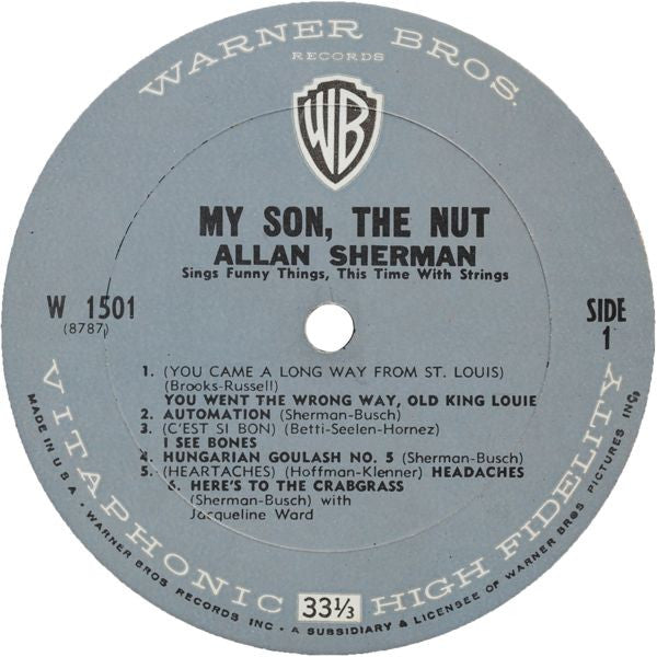 Allan Sherman : My Son, The Nut (LP, Album, Mono)