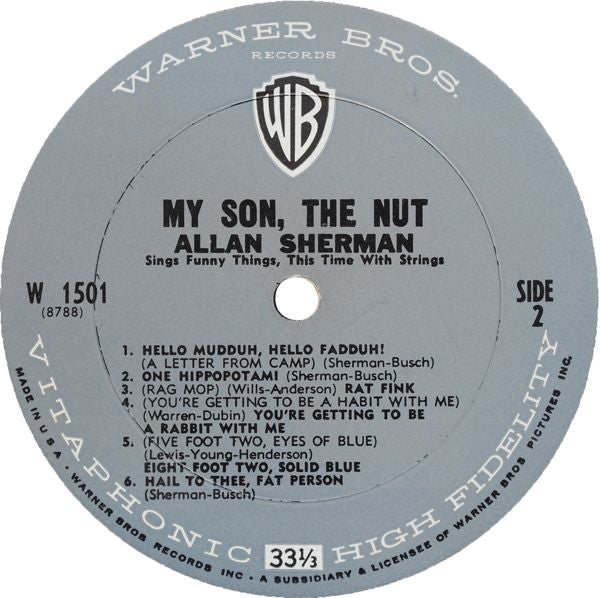 Allan Sherman : My Son, The Nut (LP, Album, Mono)