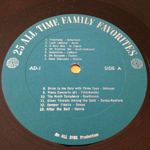 Unknown Artist : 25 All Time Family Favorites (LP, Comp)