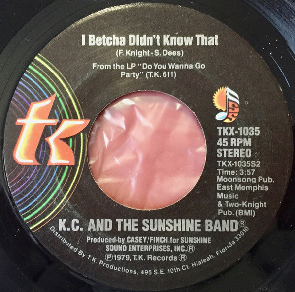 KC & The Sunshine Band : Please Don't Go (7", Styrene, PRC)