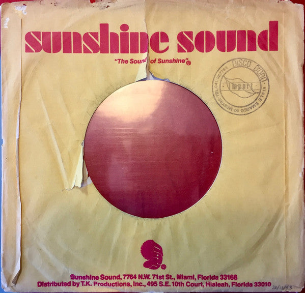KC & The Sunshine Band : Please Don't Go (7", Styrene, PRC)