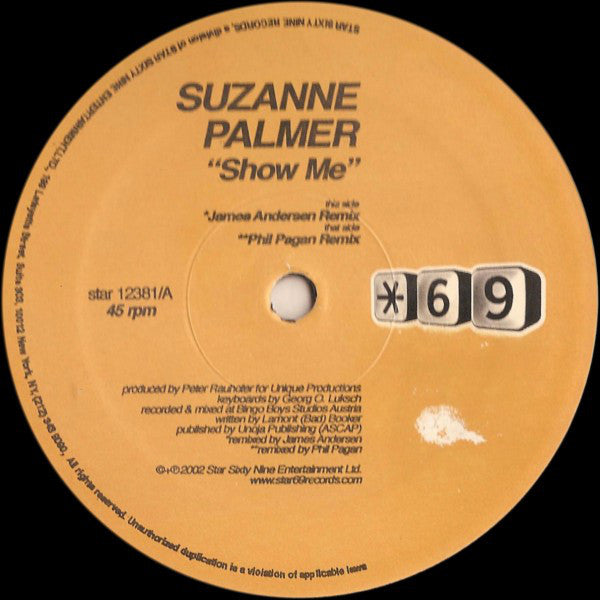 Suzanne Palmer : Show Me  (12", Single, Two)