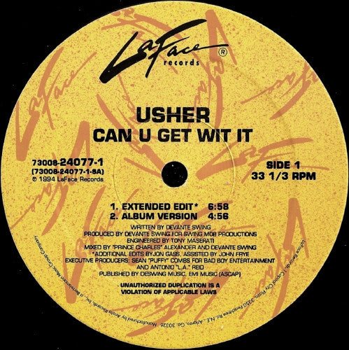 Usher : Can U Get Wit It (12")