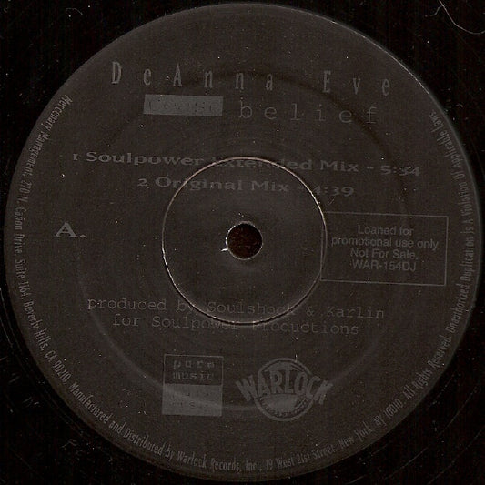 DeAnna Eve : Cease Belief (12", Promo)