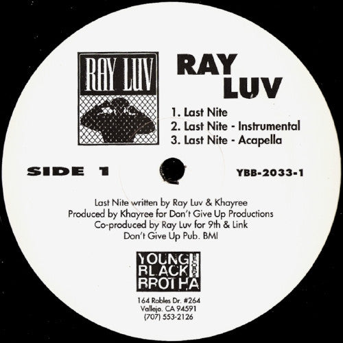 Ray Luv : Last Nite / Mo Careful (12")