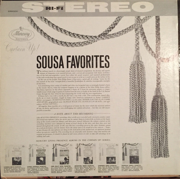 Frederick Fennell, Eastman Wind Ensemble : Sousa Favorites (LP, Promo)