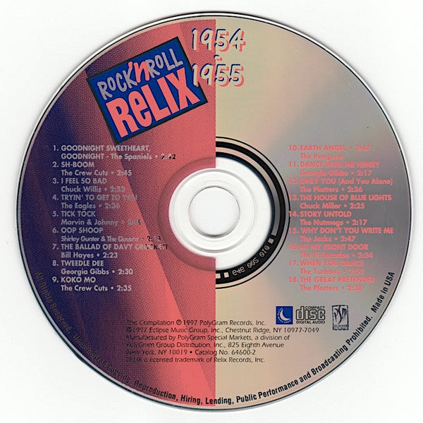 Various : Rock 'N Roll Relix 1954-1955 (CD, Comp)