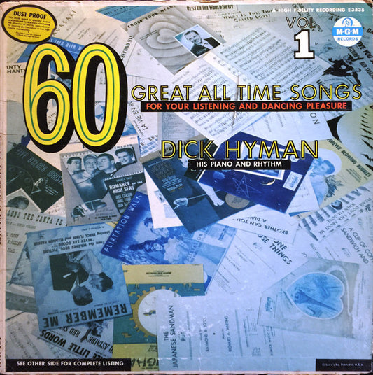 Dick Hyman : 60 Great All Time Songs For Your Listening And Dancing Pleasure Vol.1 (LP, Album)