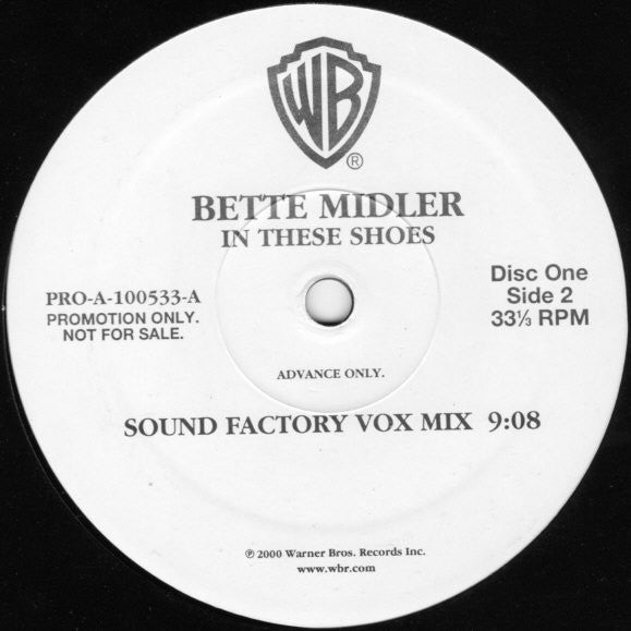 Bette Midler : In These Shoes (2x12", Advance, Promo)