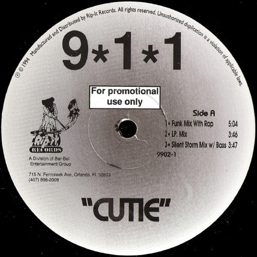 911 (3) : Cutie (12", Promo)