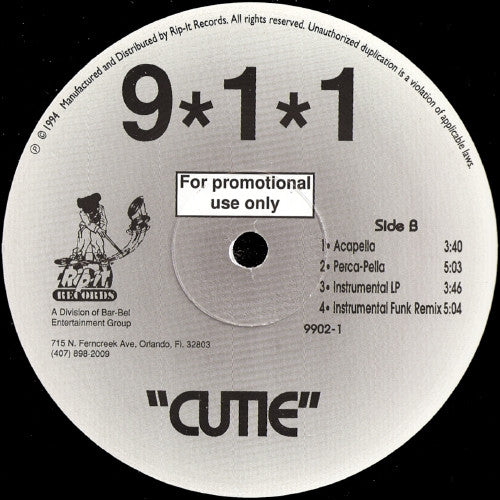 911 (3) : Cutie (12", Promo)
