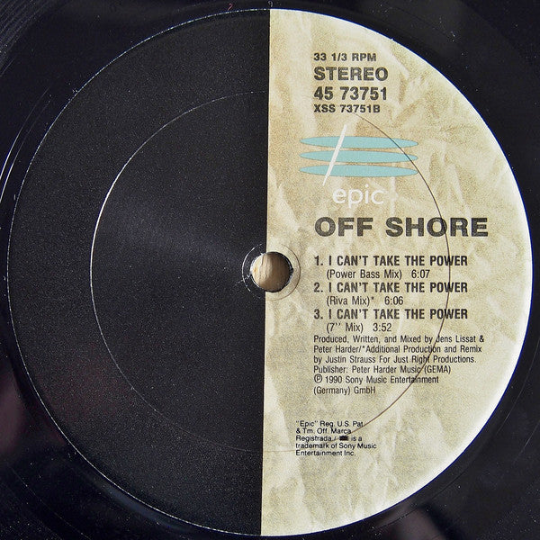 Off-Shore : I Can't Take The Power (12")