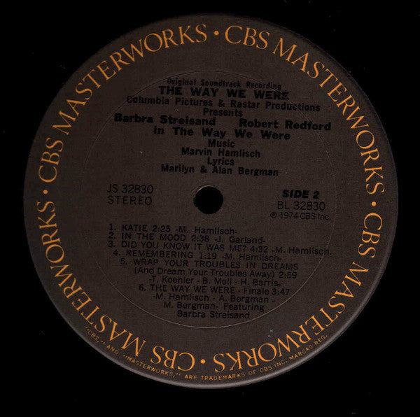 Marvin Hamlisch : The Way We Were (Original Soundtrack Recording) (LP, Album, RE)