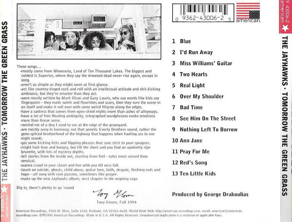 The Jayhawks : Tomorrow The Green Grass (CD, Album)