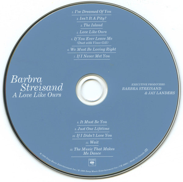 Barbra Streisand : A Love Like Ours (CD, Album, Enh)