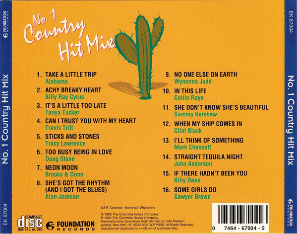 Various : No. 1 Country Hit Mix (CD, Comp, RE)
