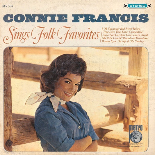 Connie Francis : Sings Folk Favorites (LP, Album, RE)