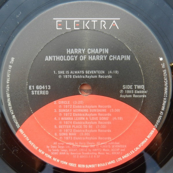 Harry Chapin : Anthology Of Harry Chapin (LP, Comp, Club)