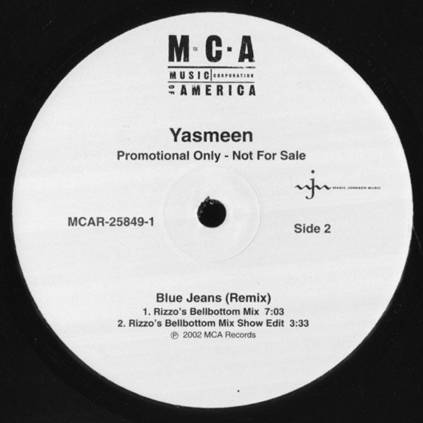 Yasmeen : Blue Jeans (12", Promo)