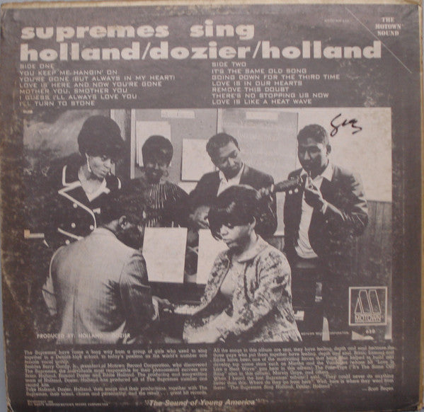 The Supremes : Supremes Sing Holland▪Dozier▪Holland (LP, Album, Mono, Col)