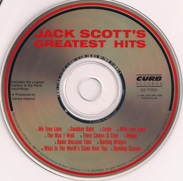 Jack Scott : Jack Scott's Greatest Hits (CD, Comp)