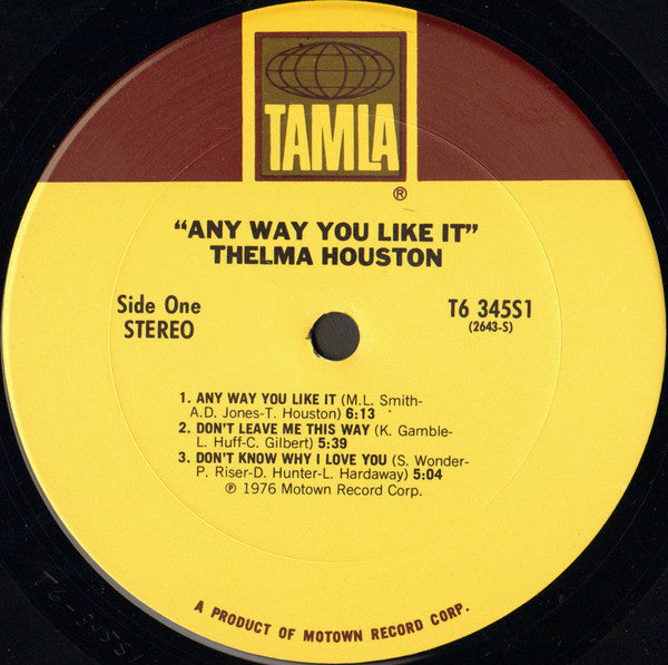 Thelma Houston : Any Way You Like It (LP, Album)