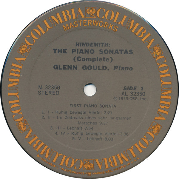 Glenn Gould, Paul Hindemith : The Piano Sonatas Complete Nos 1, 2, And 3  (LP, Album)