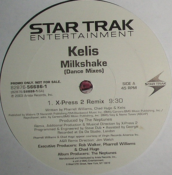 Kelis : Milkshake (Dance Mixes) (12", Promo)