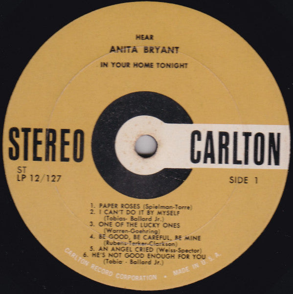 Anita Bryant : Hear Anita Bryant In Your Home Tonight (LP)