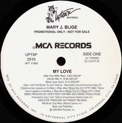 Mary J. Blige : My Love (12", Promo)