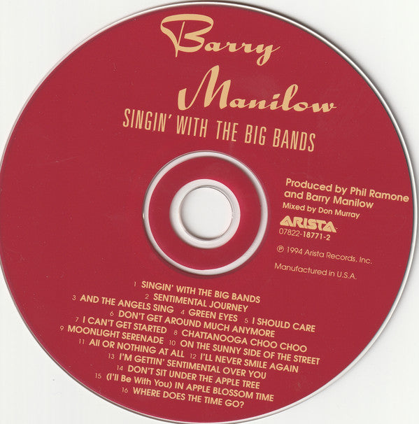 Barry Manilow : Singin' With The Big Bands (CD, Album)