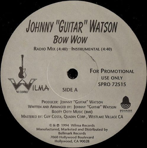 Johnny Guitar Watson : Bow Wow (12", Single, Promo)